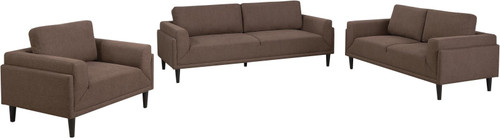 Rilynn Upholstered Track Arms Sofa Brown / CS-509521