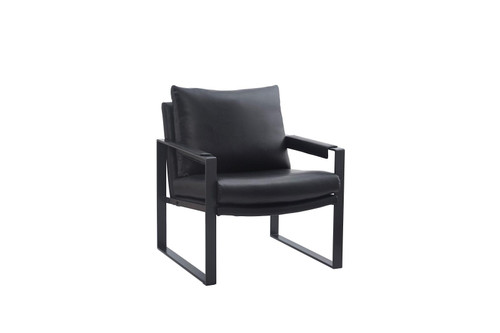 Rosalind Upholstered Track Arm Accent Chair Black / CS-903021