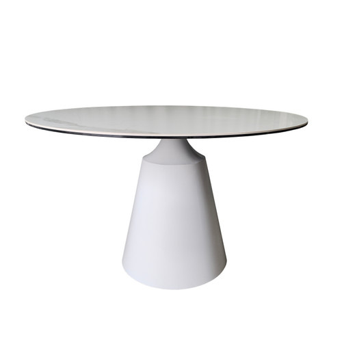 Modrest Edith - Modern Round White Ceramic Dining Table / VGNSGD8744-W-DT