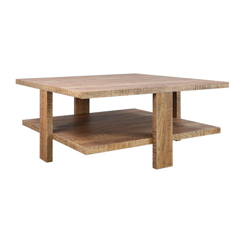 Dawn Square Engineered Wood Coffee Table With Shelf Mango / CS-707718