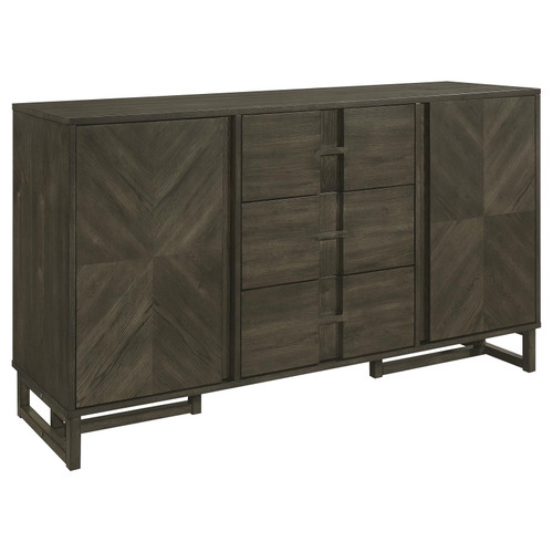 Kelly 3-drawer Storage Dining Sideboard Server Dark Grey / CS-107965