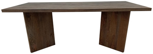 Tyler Rectangular Double V-Leg Dining Table Mango Brown / CS-130511