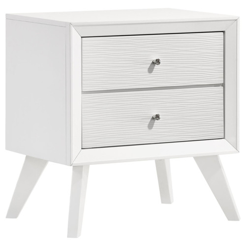 Janelle 2-drawer Nightstand White / CS-223652