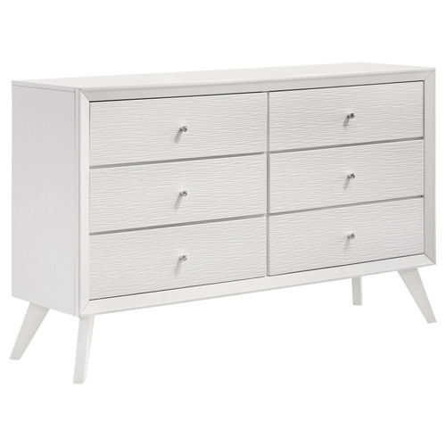 Janelle 6-drawer Dresser White / CS-223653
