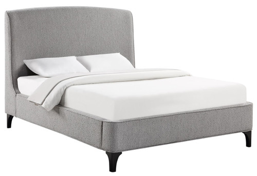 Mosby Upholstered Eastern King Wingback Bed Grey / CS-306021KE