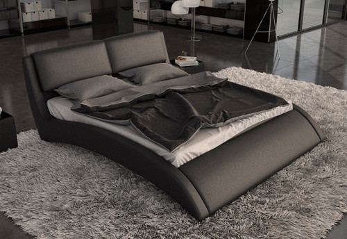 Eastern King Volo Modern Eco-Leather Bed w/ Curves / VGINVOLO-EK