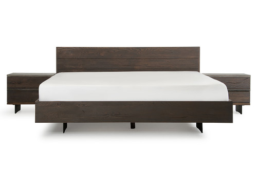 Modrest Selma Modern Dark Aged Oak Queen Bed / VGEDSELMA-BED-Q