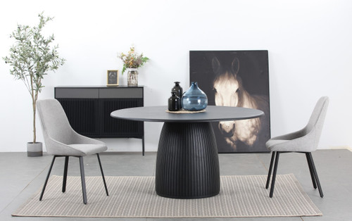 Modrest - Gillette Modern Gray Fabric Dining Chair  Set of 2 / VGDW-J1191-GRY