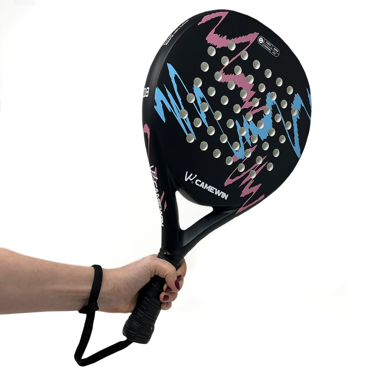 Achetez Camewin 4006 Tennis Paddle Racquet 3K Fibre en Carbone + Raquette  de Tennis de Plage Eva Douce, Avec Bracelet + 2 Ruban Adhésif - Noir +  Argent de Chine