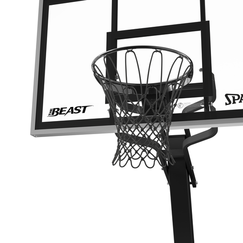 Spalding The Beast Stealth 60 Inch Glass Portable Basketball Hoop
