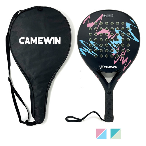 CAMEWIN Padel Racket Full Carbon Fiber 36mm with bag cover