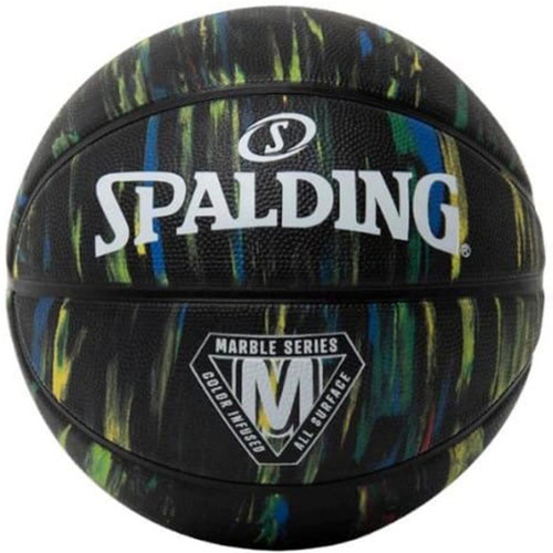 Spalding Marble Series Black/Blue/Green Outdoor Basketball - Size 7