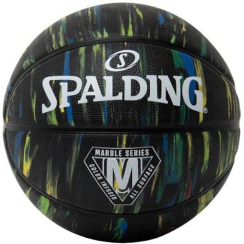 Spalding Marble Series Black Rainbow Outdoor Basketball - Size 5