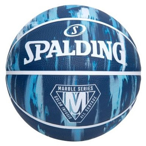 Spalding Marble Series Navy/Light Blue Outdoor Basketball - Size 6