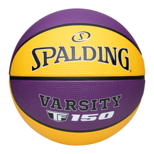 Spalding TF-150 Varsity Purple/Yellow Outdoor Basketball - Size 5