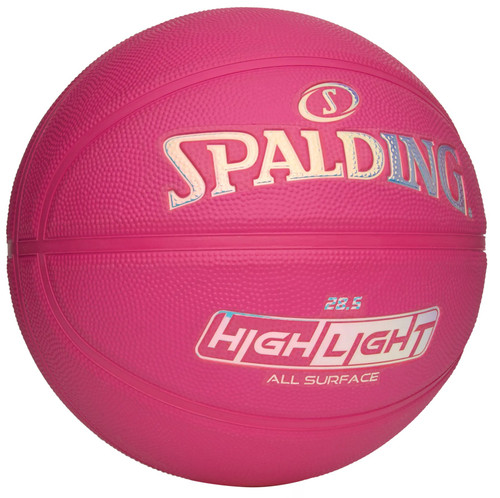 Spalding Highlight Color Rush Pink Outdoor Basketball - Size 6