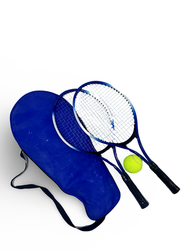 Junior's Blue Lightening Tennis Racket Set with a Ball and Protective Case