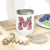 Coral Calligraphy Personalized Insulated Wine Tumbler