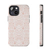 Coral Shimmer Damask Phone Case