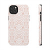 Coral Shimmer Damask Phone Case