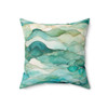 Seaglass Oasis Faux Suede Square Pillow