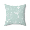 Coastal Cowgirl Pattern Faux Suede Square Pillow