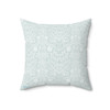 Coastal Cowgirl Damask Faux Suede Square Pillow in Blue