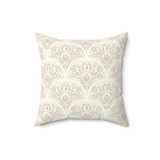 Coastal Shells Faux Suede Square Pillow