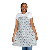 Turquoise Snowflakes Apron