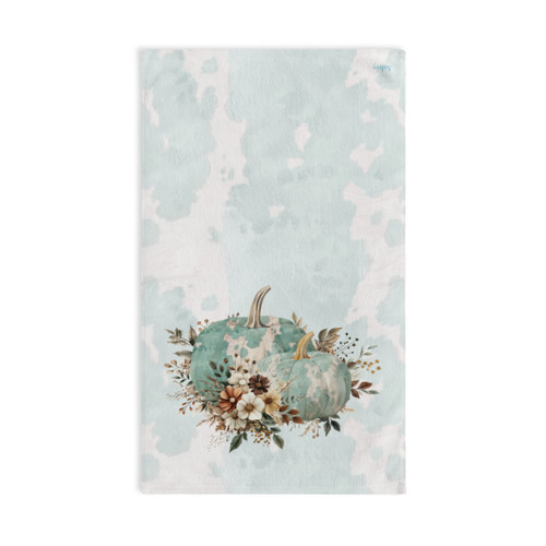 Cowgirl Autumn Bliss Cowhide Pumpkins Hand Towel