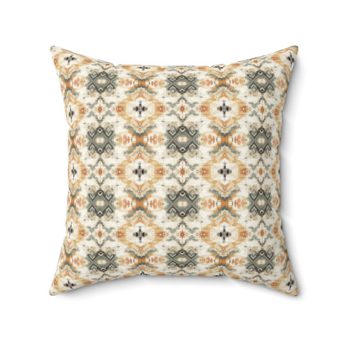 Sandy Spurs Tribal Faux Suede Pillow