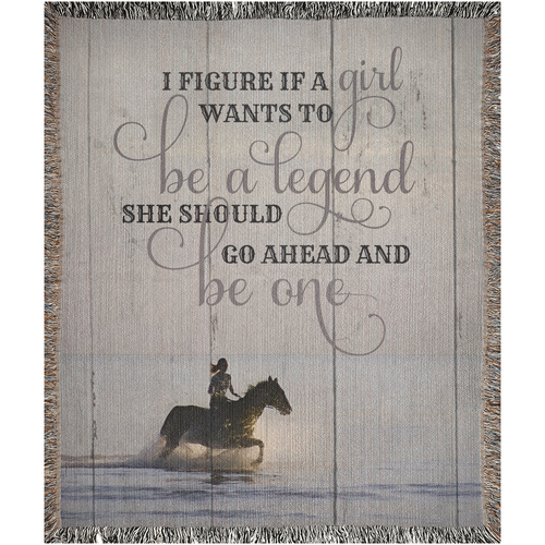 Calamity Jane Quote Woven Blanket