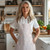 Coral Coastal Damask Apron