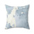 Coastal Blue Cowhide Faux Suede Square Pillow