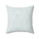 Coastal Cowgirl Damask Faux Suede Square Pillow in Blue