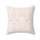 Coastal Cowgirl Damask Faux Suede Square Pillow in Coral