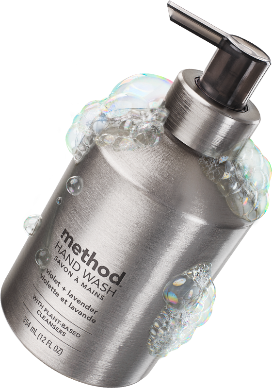 Method Aluminum violet + lavender bottle