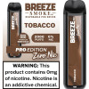 0% Nicotine Breeze Smoke Pro Disposable Vape Tobacco
