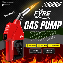 Fyre Gas Pump Torch Red