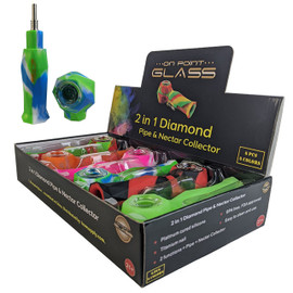 On Point Diamond 2-in-1 Nectar Collector Hand Pipe 10mm All colors