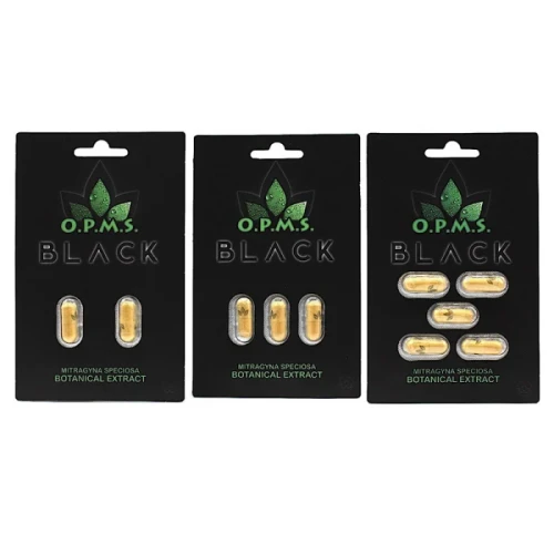 OPMS Black Kratom Capsules 3 pack