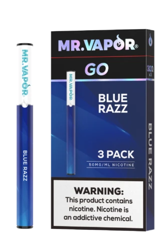 Mr. Vapor Go Disposable 3 Pack Blue Razz