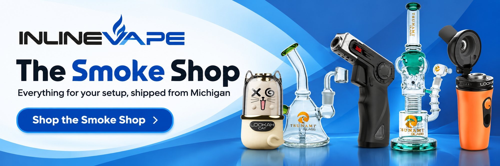 Shop the Inline Vape Smoke Shop: glass, dab rigs and 510 batteries