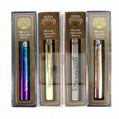 BRASS KNUCKLES RAINBOW 900mAh CARTRIDGE BATTERY - 30CT DISPLAY