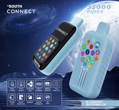 south connect vape app South Connect 35K Puffs 18ML Disposable Device With Bluetooth Connections &  Touch Screen