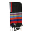 Black Tallit with Rainbow Stripes