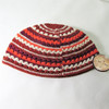 Deep-Fit Red-Orange-Tan Knitted Kippah