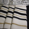 Prima A.A. Black-Gold Wool Tallit