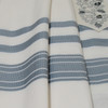 Gray Cotton Tallit with Pomegranate Motif