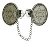 Oval Magen David Tallit Clips